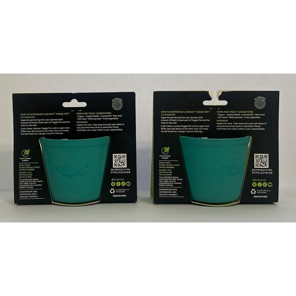 TWO LickiMat Yoggie Pots XS - XL For Dogs Reduce Stress & Boredom Entertain Pets - Picture 2 of 6